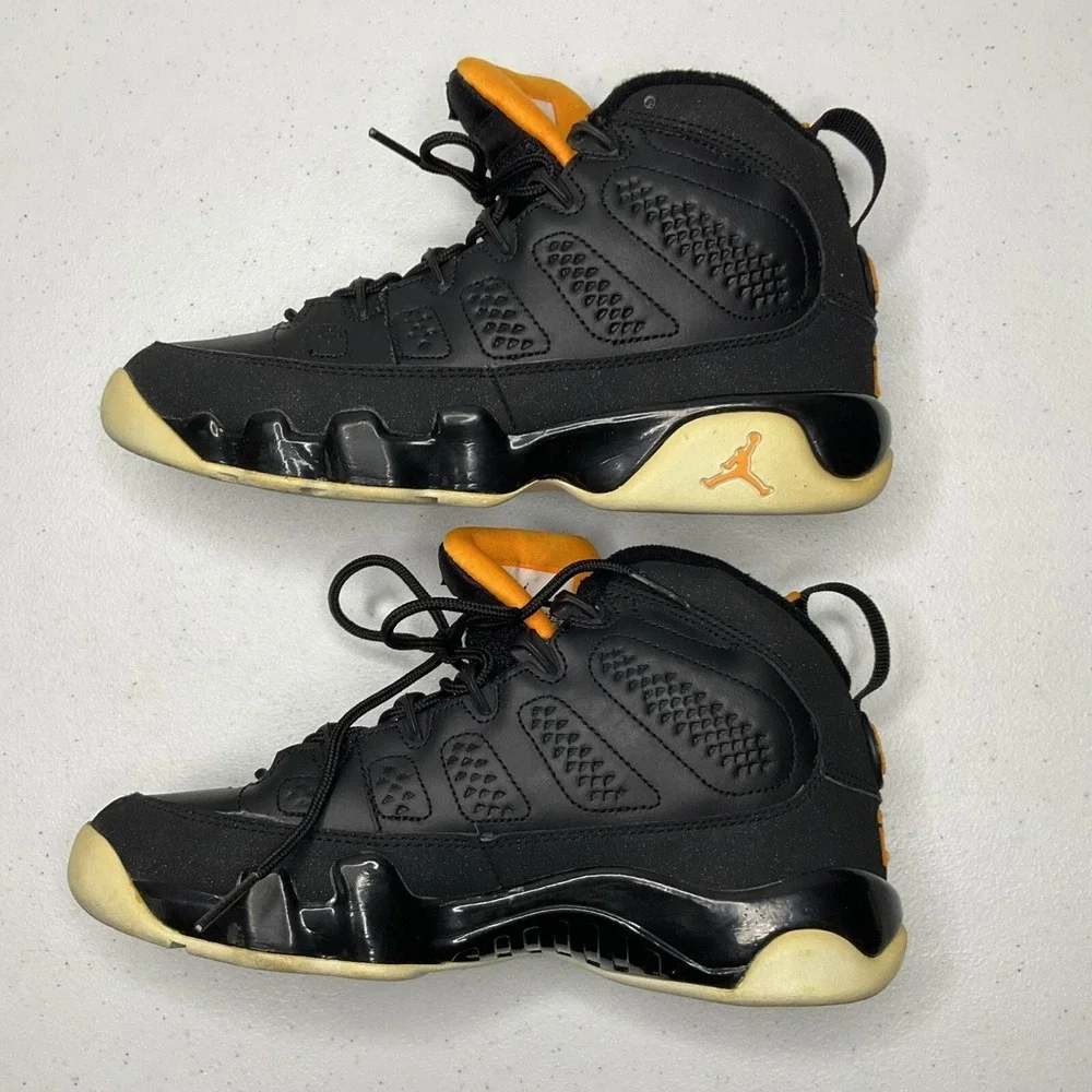 Nike Air Jordan 9 Retro YOUTH GS Sz 5 Sneakers 2010 Mid Citrus Black 302359-004